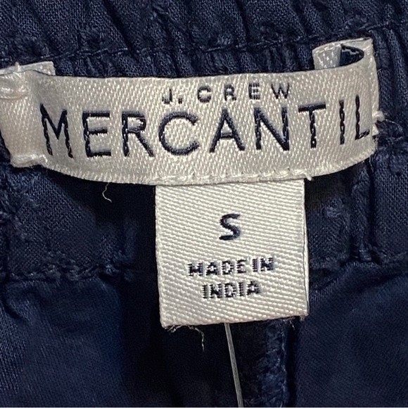 J. Crew NWT Eyelet Drawstring Pants Navy Blue S - Picture 3 of 10